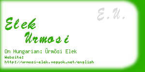 elek urmosi business card